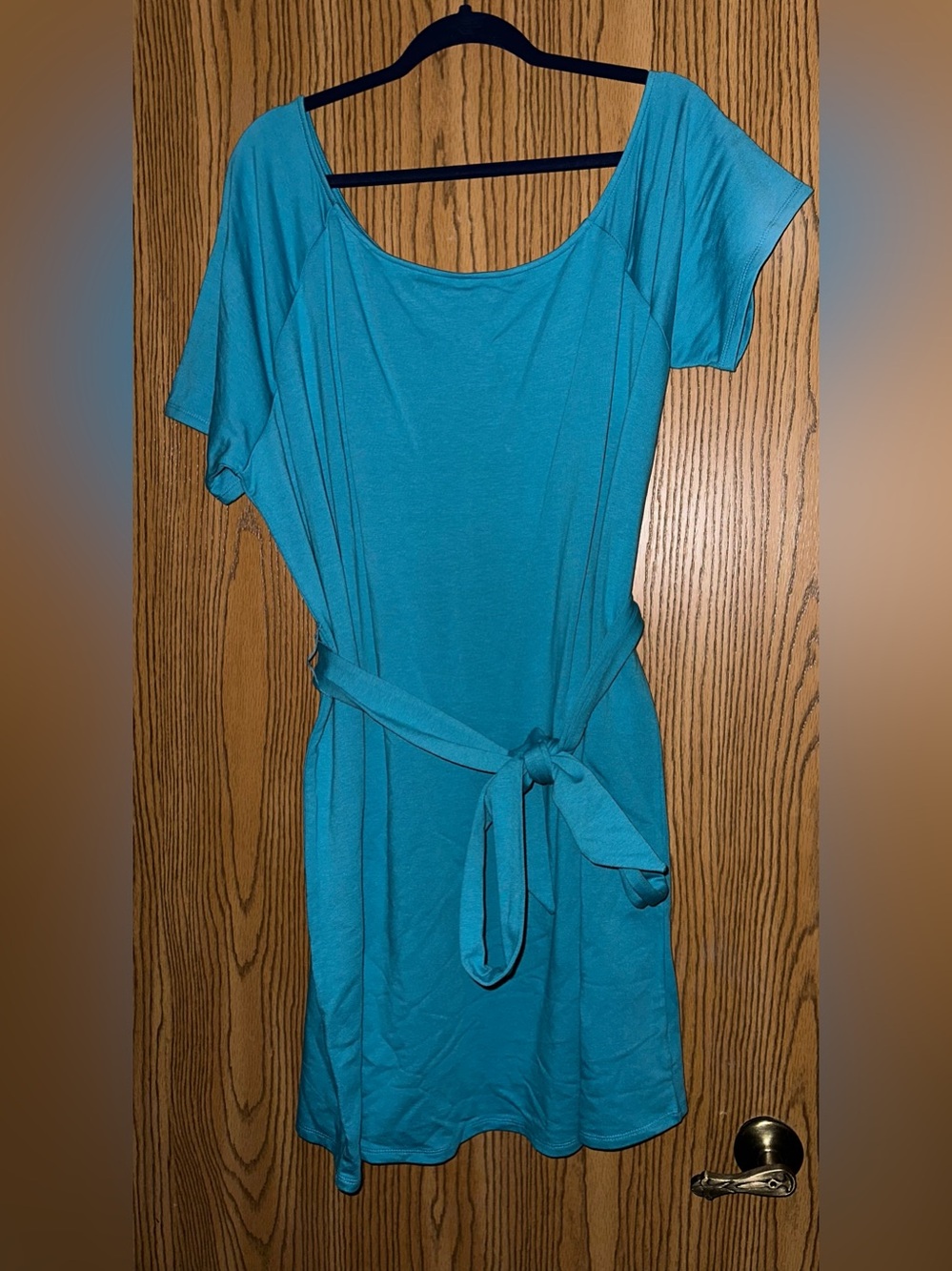 Torrid Teal Tie-Waist Scoop Neck Dress